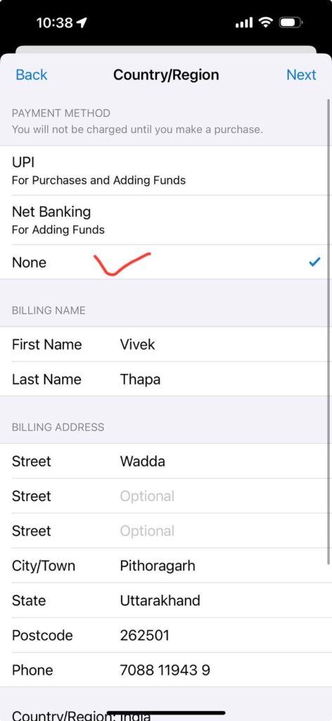 Set Payment and Billing Address